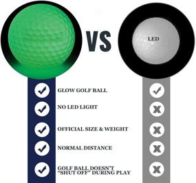 img 1 attached to 🏌️ VinBee 12 Pack Luminous Night Golf Balls: Bright Glow in The Dark, Ideal for Tournament Play, Long-lasting Fluorescent Golf Balls, No LED Inside