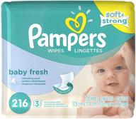 👶 pampers baby fresh scented baby wipes refill - 216 count logo