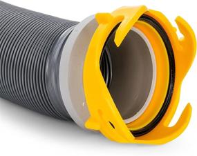 img 1 attached to 🌪️ Camco 39664 Deluxe 5' Sewer Hose Extension - Heavy-Duty Design with Swivel Fittings, User-Friendly and Collapsible for Easy Storage, Includes Storage Caps, Gray