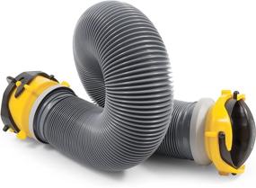 img 3 attached to 🌪️ Camco 39664 Deluxe 5' Sewer Hose Extension - Heavy-Duty Design with Swivel Fittings, User-Friendly and Collapsible for Easy Storage, Includes Storage Caps, Gray