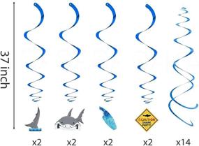 img 2 attached to 🦈 Kristin Paradise 30-Count Shark Hanging Swirl Decorations, Under The Sea Party Supplies, Ocean Birthday Theme, Jaw Kids Decor for 1st Birthday, Boys and Girls Baby Shower, Jawsome Party Favors