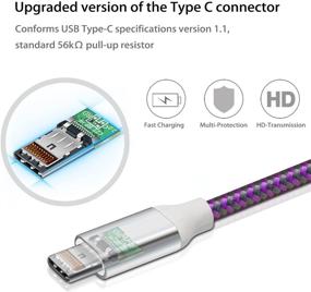 img 2 attached to 🔌 High-Speed USB to USB C Cable 10ft - Fasgear 3 Pack Long Type C Cable Nylon Braided (Blue/Purple/Pink) - Compatible with Galaxy Note 8 9 S8/S9/S10/S10+, LG V20/G6 and More - Fast Charging Capabilities!