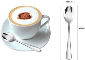 img 3 attached to ☕ Demitasse Espresso Spoons, 12-Piece Set of Mini Coffee Tiny Stainless Steel Spoons for Bistro, Dessert, Tea, Appetizer - 4.7 Inches