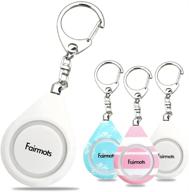 🚨 fairmots compact personal security alarm keychain - cute sos emergency self-defense safety alarm for women, men, children, elderly (white) logo