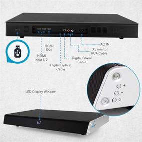 img 3 attached to 🎵 Pyle PSBV830HDBT: Премиум домашние кинотеатры колонок и ТВ звуковой планки с Bluetooth - Беспроводная улучшенная звуковая платформа.