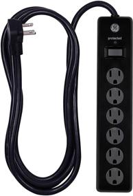 img 4 attached to 🔌 GE 6-Outlet Surge Protector Power Strip, 10 Ft Extension Cord, 600 Joules, Twist-to-Close Safety Covers, Protected Indicator Light, UL Listed, Black (37442)