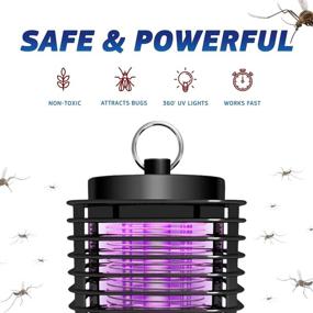 img 3 attached to 🪰 Powerful Bug Zapper Indoor and Outdoor - Ultimate Insects Killer - Eradicate Pests with Fly Trap Outdoor Patio - Effective Insect Killer Zapper - Mosquito Trap for Maximum Protection - High-Performing Bug Zapper Table Top (Black L)
