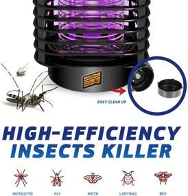 img 2 attached to 🪰 Powerful Bug Zapper Indoor and Outdoor - Ultimate Insects Killer - Eradicate Pests with Fly Trap Outdoor Patio - Effective Insect Killer Zapper - Mosquito Trap for Maximum Protection - High-Performing Bug Zapper Table Top (Black L)