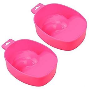 img 4 attached to 💅 AQUEENLY Manicure Bowl Set - Nail Soaking Tray Bowl for Art, Polishing, Remover, Treatment - Manicure Spa Tool (2 Pcs)