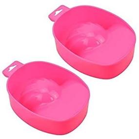 img 3 attached to 💅 AQUEENLY Manicure Bowl Set - Nail Soaking Tray Bowl for Art, Polishing, Remover, Treatment - Manicure Spa Tool (2 Pcs)
