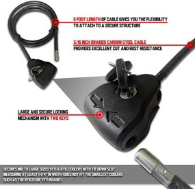 img 2 attached to 🔒 Cooler Cable Lock and Bracket: Secure Your Yeti & RTIC Coolers Effortlessly! Designed for Medium to Large Sized Yeti & Rtic Coolers (Does Not Fit Roadie). Includes Cable Lock & Bracket for Added Protection