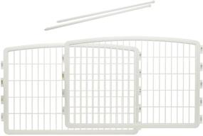img 2 attached to Iris USA 24'' Pet Playpen 2 Panel 🐾 Add-On, White – Durable and Versatile Pet Enclosure Addition!