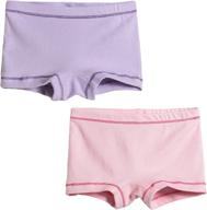 🩲 city threads girls' boyshorts underwear bloomers - 2-pack, playful and comfortable, made in usa logo