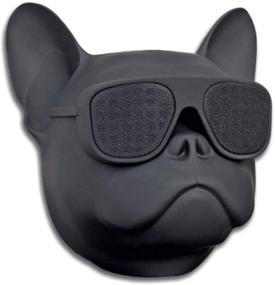 img 4 attached to 🐶 DORNLAT Bulldog Bluetooth Speakers - Portable Wireless Speaker with Built-in Mic & Creative Bass Stereo Design for Halloween, Party, Travel, Outdoors, Home Decor - Supports TF/AUX - Black