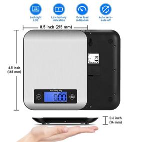 img 2 attached to Smart Food Weight Scale with APP | Calculate Calories & Protein | 1g/0.1oz Precise Stainless Steel Multifunction Scale | Ideal for Cooking, Baking, and Coffee