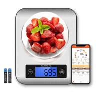 smart food weight scale with app | calculate calories & protein | 1g/0.1oz precise stainless steel multifunction scale | ideal for cooking, baking, and coffee logo