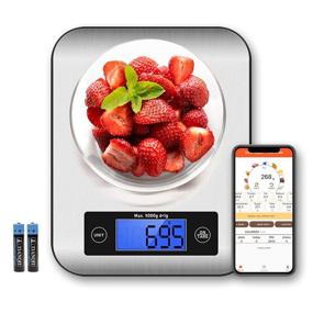 img 4 attached to Smart Food Weight Scale with APP | Calculate Calories & Protein | 1g/0.1oz Precise Stainless Steel Multifunction Scale | Ideal for Cooking, Baking, and Coffee