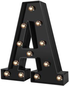 img 4 attached to 🎉 Cool Black A: LED Marquee Letter Lights for Events, Wedding, Birthday, Party & DIY Decoration