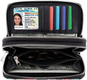 img 1 attached to Womens Double Zipper Cellphone Wristlet Women's Handbags & Wallets