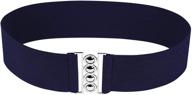 👗 modeway women's accessories: elastic stretch fashion waistband belts logo