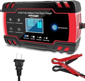 img 3 attached to ⚡️ High-Performance Atingsh Car Battery Charger: 12V 8Amp/24V 4Amp Smart Maintainer for Trucks, Motorcycles, Boats, RVs, Lawn Mowers, SUVs, and ATVs