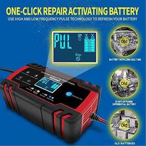 img 1 attached to ⚡️ High-Performance Atingsh Car Battery Charger: 12V 8Amp/24V 4Amp Smart Maintainer for Trucks, Motorcycles, Boats, RVs, Lawn Mowers, SUVs, and ATVs