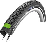 🚲 schwalbe marathon hs 420 touring bike tire: 3mm puncture protection, reflective sidewall - city, urban & hybrid bicycles logo