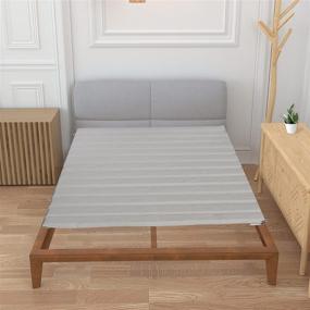 img 2 attached to Mayton Heavy-Duty Twin Bunkie Board/Slats with Covered Beige Finish for Standard Mattress Support