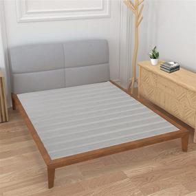 img 3 attached to Mayton Heavy-Duty Twin Bunkie Board/Slats with Covered Beige Finish for Standard Mattress Support