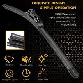 img 2 attached to 🚗 MIKKUPPA 28&#34;+28&#34; All Season Windshield Wipers - Pack of 2 - Perfect Replacement for Ford Escape 2013-2019