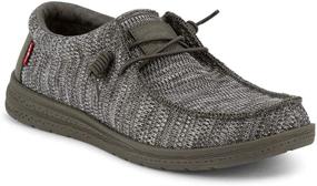 img 4 attached to Stylish Levis Casual Slip-On Shoes for Men in Olive Black: Comfort meets Fashion