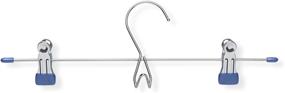 img 3 attached to 👖 Honey-Can-Do HNG-01193 Add-On Skirt/Pant Hanger, 3-Pack, Chrome/Blue: Organize Your Bottoms in Style