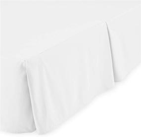 img 3 attached to 🛏️ Pleated Queen Bed Skirt by Bare Home - 15-Inch Tailored Drop - Easy Fit for Queen Beds - Center &amp; Corner Pleats - Queen Size, White