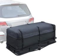 👜 xcar 16.8 cubic waterproof luggage storage bag black hitch mount cargo carrier bag - ideal traveling bags for car truck suv logo