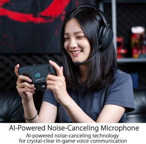 img 2 attached to 🎧 ASUS ROG Strix Go Gaming Headphones with USB-C Adapter and Advanced Noise-Cancelling Microphone - Over-Ear Headphones for PC, Mac, Nintendo Switch, and PS4