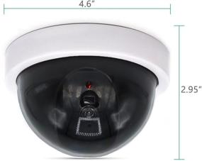 img 3 attached to WALI Dummy Fake Security CCTV Dome Camera with Flashing Red LED Light, 2-Pack, White - Includes Security Alert Sticker Decals (SDW-2)