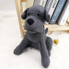 img 1 attached to 🐾 Dark Grey Dog Fabric Animal Door Stopper: Ideal Mom's Gift | Book Stopper, Wall Protector | Anti-Collision, Decorative Doorstop