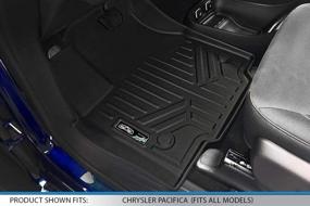img 3 attached to 🚗 MAXLINER Black 3 Row Floor Mats for 2017-2021 Chrysler Pacifica 7 or 8 Passenger Model - Non-Hybrid