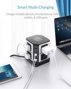 img 2 attached to BESTEK USB Power Strip 8-Outlet Surge Protector 1500 Joules With 40W/8A 6 USB Charging Station