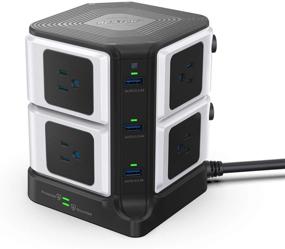img 4 attached to BESTEK USB Power Strip 8-Outlet Surge Protector 1500 Joules With 40W/8A 6 USB Charging Station