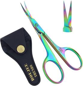 img 4 attached to ✂️ Multi Purpose Small Manicure Scissors - Cuticle Scissors for Eyebrows, Eyelashes, and Mustache