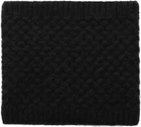 img 3 attached to Epeius Kids Winter Knitted Infinity Scarf - Cozy Polar Fleece Neck Warmer for Girls and Boys