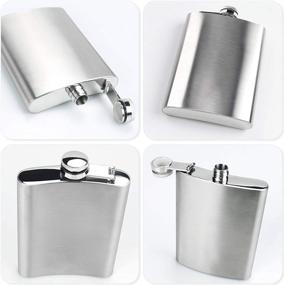 img 1 attached to 🥃 BEDEONE 8oz Liquor Flask for Men, Leakproof Stainless Steel Hip Flask Set with Funnel – Camping Pocket Flask, Laser Welded Screw Cap – Perfect Gift Idea for Spirits Enthusiasts