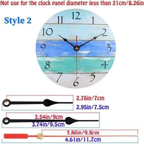 img 2 attached to ⏰ Non-Ticking Hands Quartz Wall Pendulum Clock Movement DIY Repair Parts Replacement with 3 Different Pairs of Hands, Maximum 5/32 Inch Dial Thickness, Total Shaft Length 1/2 Inch