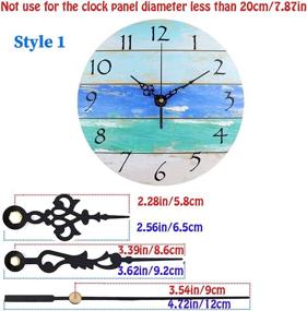 img 3 attached to ⏰ Non-Ticking Hands Quartz Wall Pendulum Clock Movement DIY Repair Parts Replacement with 3 Different Pairs of Hands, Maximum 5/32 Inch Dial Thickness, Total Shaft Length 1/2 Inch