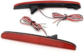 img 3 attached to 🚗 Red Lens 24-SMD LED Bumper Reflector Lights for 2017-21 Honda Civic Hatchback, SI & Type-R Sedan, Tail & Brake Lamp Functions - iJDMTOY