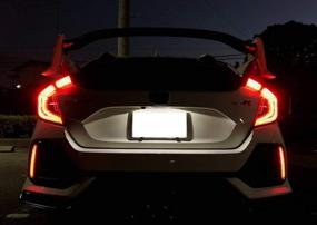 img 1 attached to 🚗 Red Lens 24-SMD LED Bumper Reflector Lights for 2017-21 Honda Civic Hatchback, SI & Type-R Sedan, Tail & Brake Lamp Functions - iJDMTOY