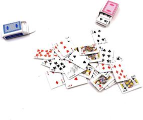 img 1 attached to 🃏 Miniature Dollhouse Furniture Accessories Games - Poker Playing Cards 1:12 Scale