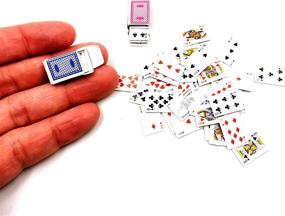 img 3 attached to 🃏 Miniature Dollhouse Furniture Accessories Games - Poker Playing Cards 1:12 Scale