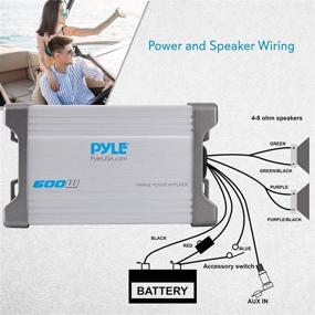 img 3 attached to 🚤 Pyle 2-Channel Marine Amplifier Receiver - Waterproof and Weatherproof Subwoofer for Boat Stereo Speaker & Other Watercraft - 600 Watt Power, Wired RCA, AUX and MP3 Audio Input Cable - PLMRMP2A